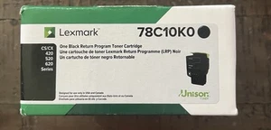 78C10K0 New Genuine Lexmark Black Toner Cartridge for CS/CX 420 520 620 series - Picture 1 of 3