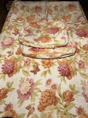 EASTERN ACCENTS luxury KING 5 pc FLORAL Duvet bedding set King shams Pillow - Image 1 of 4