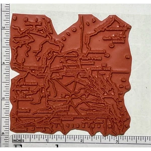 Stampin' Up! Vintage Map of Mississippi Area Rubber Stamp Geography Theme - Picture 1 of 3