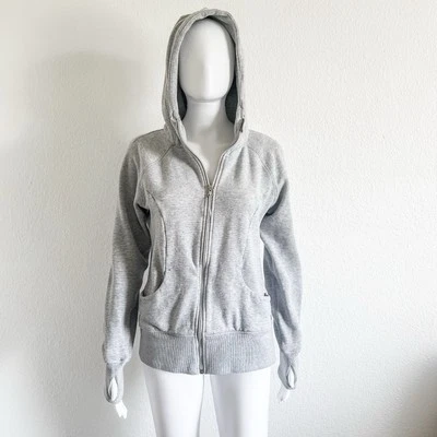 90 Degree by Reflex Size Medium Gray Zip Up Jacket Athleisure Full Zip Hoodie - Image 1 of 4