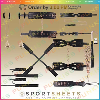 Sex & Mischief BRAT Bondage BDSM Couples Toys💋Cuffs Collar Leash Restraints - Image 1 of 2