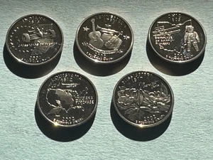 (5) US Mint Proof State Quarter-2002 S Uncirculated Copper Clad. No case or COA - Picture 1 of 4