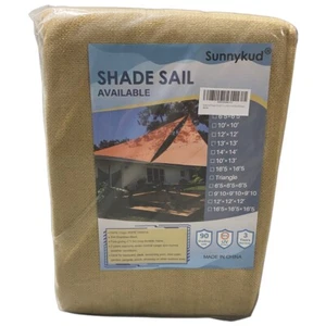 Sunnykud Square 13'x13' Sonnenschutz Segel Sand Baldachin für Deck durchlässige Pergola - Bild 1 von 4