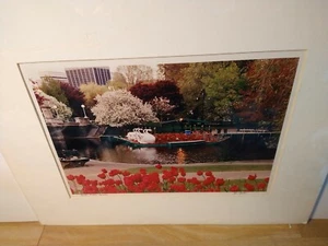 ART - PHOTO "BOSTON PUBLIC GARDEN" (Jen Matson) ( Signed) OF - Picture 1 of 3