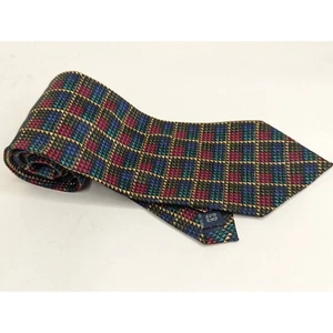 Vintage Mens Gitman Bros Tie Necktie Red Black Geometric 100% Silk USA Classic - Picture 1 of 3