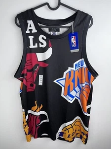 NBA Bershka Basketball Trikot Trägershirt Tank Top Print Lakers Bulls Knicks Heat neu mit Etikett - Bild 1 von 6