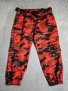 VIP Red Camo Baggy Fit Stretch Pants Womens Size 17/18 Camoflauge New with Tags - Picture 1 of 10