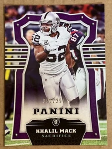 2017 Panini Sacrifice (Purple) Khalil Mack 72. SP #d/299. Raiders Bears - Picture 1 of 3