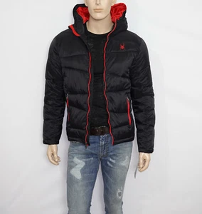 199 $ NEU Spyder Kapuzenjacke schwarz Größe Large Reißverschluss vorne  - Bild 1 von 12