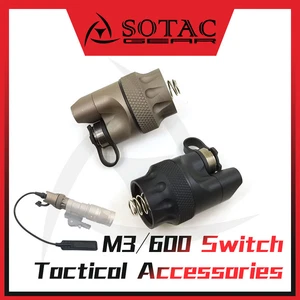 Replacement Dual Function Flashlight Tail Cap Fit M300 M600 for Tactical Outdoor