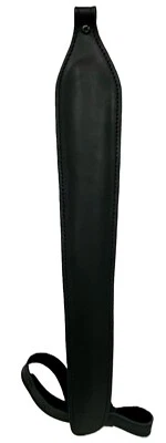 AFRICAN GAME INDUSTRIES, INC Genuine LEATHER RIFLE SLING - Padded, Adjustable - MADE IN THE USA - NEW - BLACK