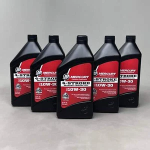 MERCURY (6 PACK) 4-Stroke Marine Engine Oil Sz 32 fl oz 10-w30 92-8M0078625 - Picture 1 of 12
