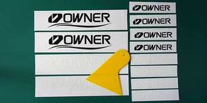 12 Owner Logo Decal Vinyl Sticker 6" (153mm) and 3.5" (88mm) with Applicator - Picture 1 of 5