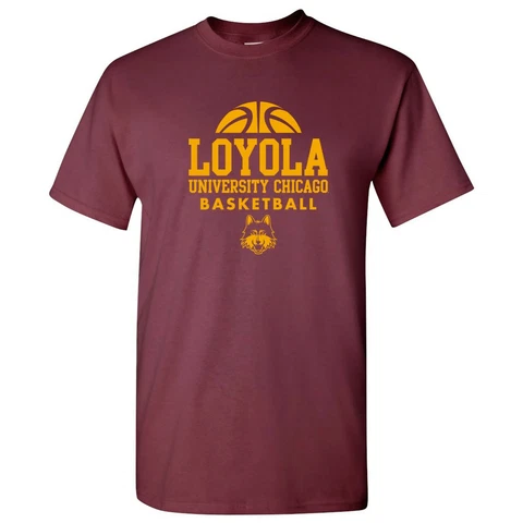 Loyola University Chicago Basketball Hype Licensed Unisex Tee - Maroon Cover