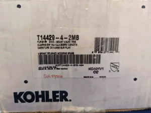 Kohler T14429-4-2MB Valvola da bagno purista attacco a ponte in ottone spazzolato. LEGGI - Foto 1 di 8