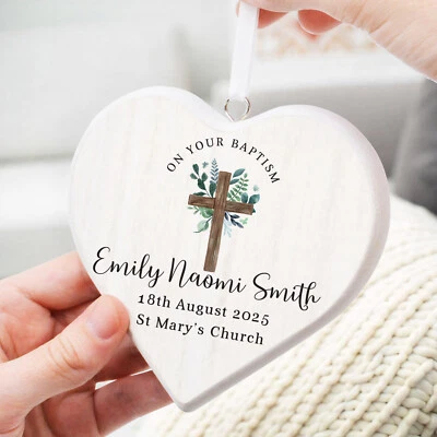 BEECREATIVEDESIGN Personalised Baptism Gifts Girls Adults Women Baptised Decoration With Gift Bag