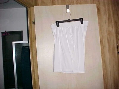 Women's Knit Shorts White L Woman Within All Elastic Waist 33" In-9" Pull-On - Image 1 of 4