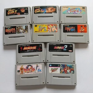 Nintendo Super Famicom SFC Game Lot of 10 Street Fighter Final Fight Fatal Fury - Picture 1 of 22