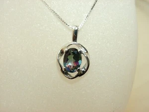 14k W Gold Mystic Topaz 1.45ct 8x6 mm( Closed Store)SK-4BPPR - Picture 1 of 3