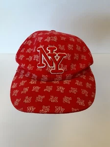 New York Yankees Fitted Baseball Cap Emb Logo rot weiß Print Gr. 7 3/8 - Bild 1 von 7