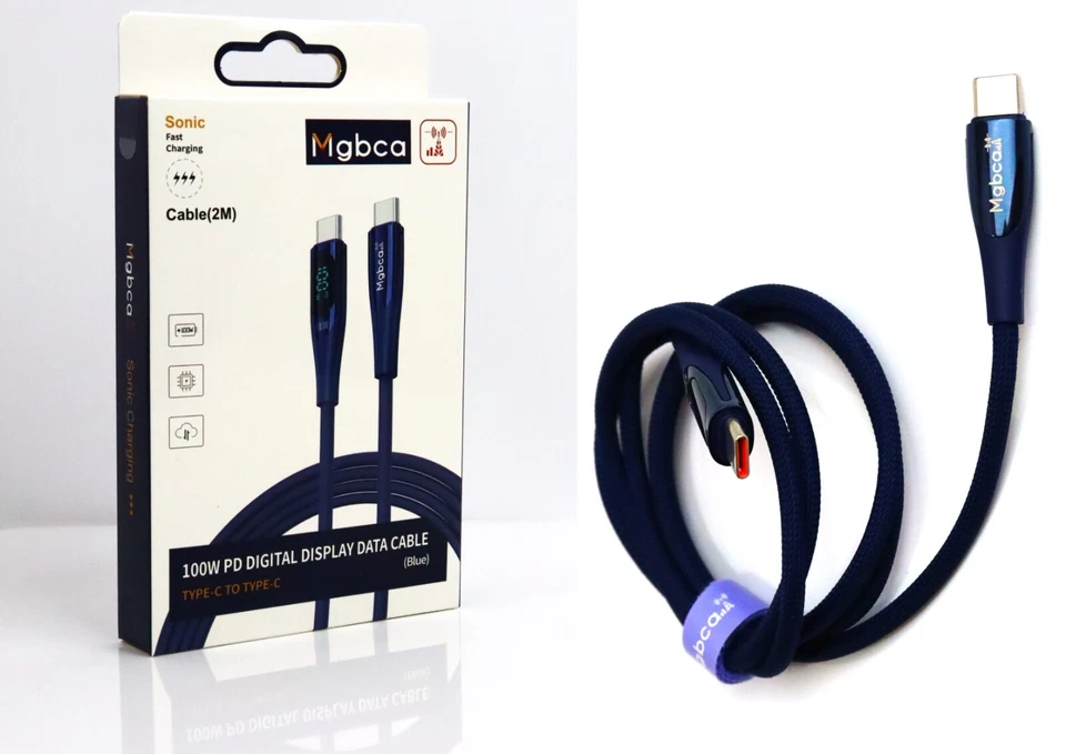 Mgbca Nylon Sonic Fast Charge USB-C Cable For Galaxy S23 FE/S21 FE Display - Image 1 of 4