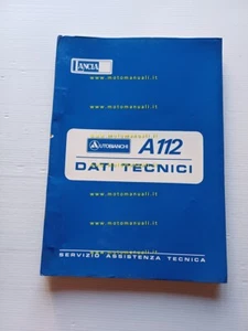 Autobianchi A 112 1976 manuale officina caratterist. tecniche dati riparazione - Foto 1 di 11
