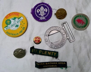 BOY SCOUTS BADGES, PATCHES, WAIST BELT HALF, BUSY BEES ACHIEVEMENT BADGES & ETC - Picture 1 of 10