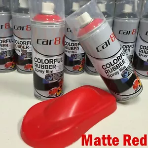 Matte Red Rubber Paint Wheel Rim Plasti dip Spray Removable Rubber Paint Spary - Picture 1 of 6