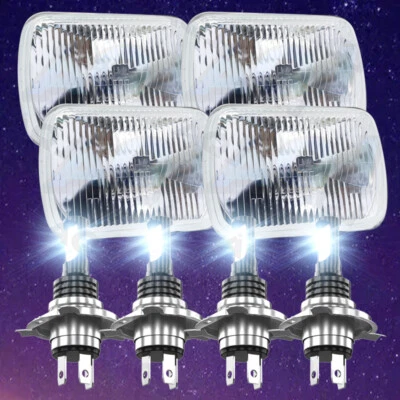 Faros LED 4x6" haz alto/bajo para Chevrolet El Camino K5 Blazer 4 piezas Foto 1 de 4