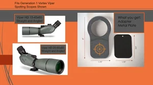Adaptador de digiscopio magnético para mira telescópica Vortex Viper 20-60x80 mm HD (Gen 1) - Imagen 1 de 18