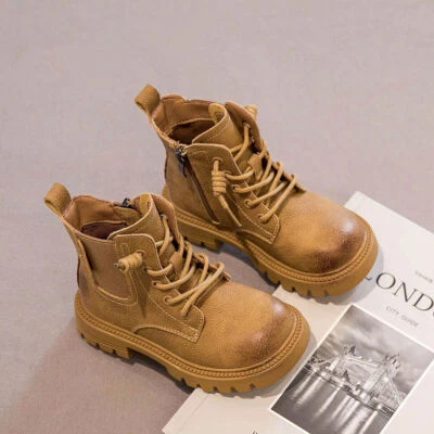 Moda Botines Antideslizantes con Cremallera Lateral Fácil de poner Niño Niño Niños Niñas Foto 1 de 4