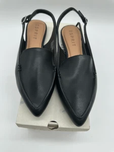 Esprit Barney Flats Womens Faux Leather Slingback Flats Shoes Size 8.5 - Picture 1 of 9
