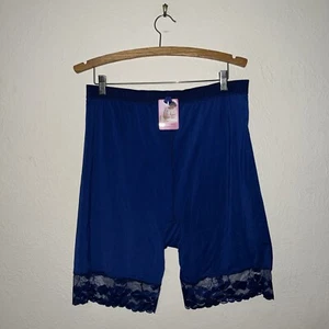 Vintage Ann Diane 4XL dunkelblau Bloomer Slip neu mit Etikett - Bild 1 von 4