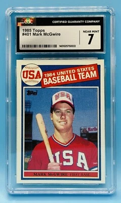 Topps Baseball #401 Mark McGWIRE 1984 equipo de béisbol de Estados Unidos casi como nuevo 7 Foto 1 de 2