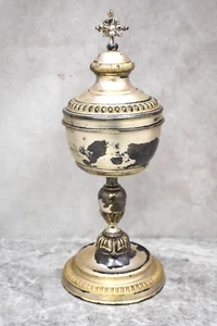Antico ciborio vintage 125 anni, non marcato, stile barocco (CU2161) - Foto 1 di 13