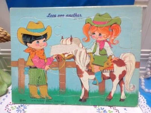 Vintage Standard Publishing Childrens Puzzle 1972 Frame Tray-LOVE ONE ANOTHER - Picture 1 of 1