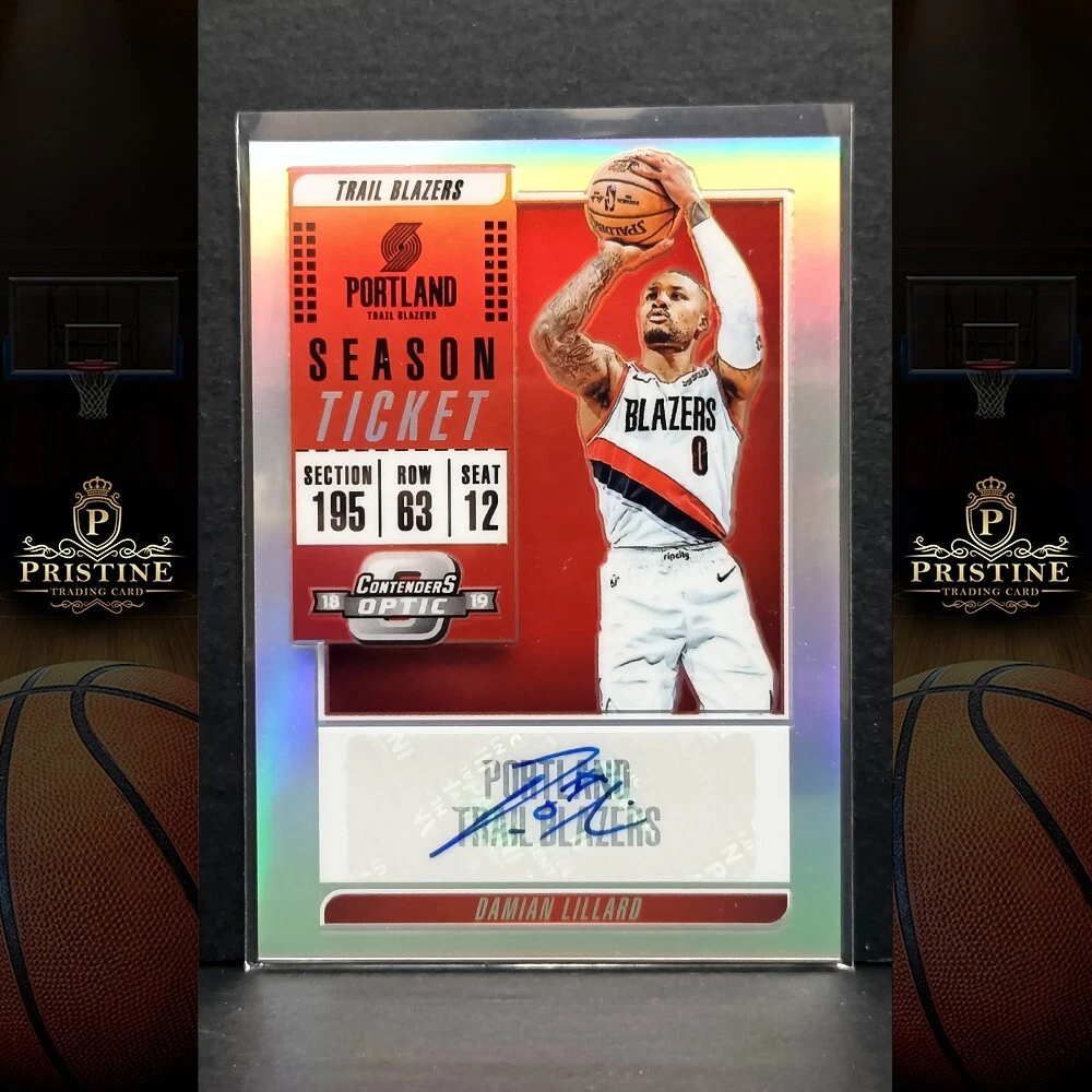 DAMIAN LILLARD 2018-19 Panini Contenders Optic Season Ticket Auto Silver #VT-DLL
