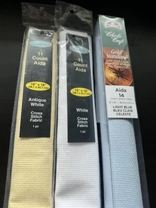 Sensation And Charles Craft Gold Standard Stitch Fabric Lot 11 And 14 Count Aida - Picture 1 of 4