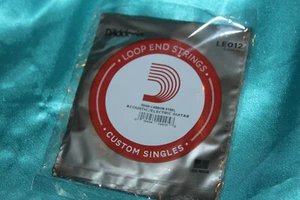 D'Addario Plain .012 Ga. Loop End Strings,Banjo,Mandolin,Etc.,LE012, Pack of 5 - Picture 1 of 3