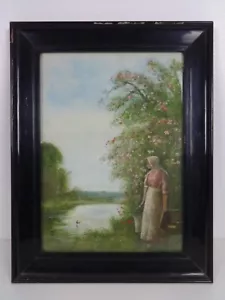 Pinturas artísticas Fred Hines acuarela y gouache inglés victoriano original firmado - Imagen 1 de 9