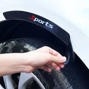 4pcs Sporty Carbon Fiber Fender Trim Sticker Car Wheel Eyebrow Protector Strips - Bild 1 von 11