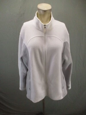 Chaqueta deportiva Eddie Bauer talla XL para mujer blanca cremallera completa cuello alto polar 424 Foto 1 de 4