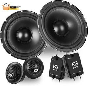NSP65KIT 6.5" Car Speakers, 600W Max, 200W RMS, 2-Way Component System W/Silk D - Picture 1 of 12