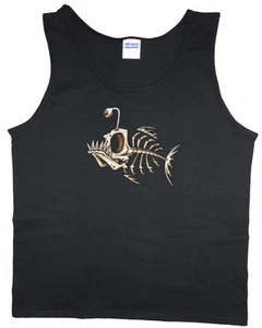 Camiseta sin mangas para hombre diseño huesos de pescado hueso de pesca logotipo de pez - Imagen 1 de 1