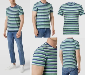 Polo Ralph Lauren Gauze Striped Tee T-Shirt Custom Slim Fit Pure Cotton XL - Picture 1 of 24