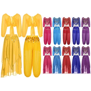 Womens Outfit Built-in Shorts Belly Dance Costume Theme Party Sets Halloween - Picture 1 of 69