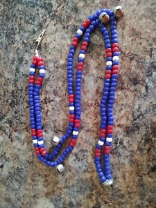 Horse Rhythm Beads USA - Red/White/Blue - Size 54 Inches - Free Shipping - Picture 1 of 1