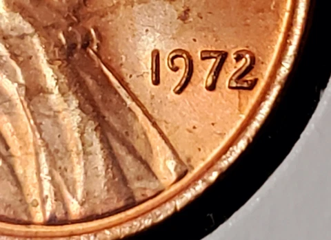 1972 Lincoln Doubled Die Obverse 1DO-011 BU RD Light Toning Xtra Bar Above 2 Dat Cover