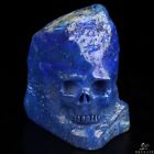 Gemstone 3.0" Lapis Lazuli Hand Carved Crystal Skull Fine Art Sculpture