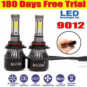 LED Headlight Kit 9012 6000K White Hi/Low Bulbs for DODGE Dart 2013-2015 - Picture 1 of 10